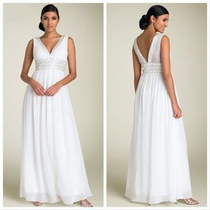 OC by Oleg Cassini Silk Beaded Gown - Wedding/Prom